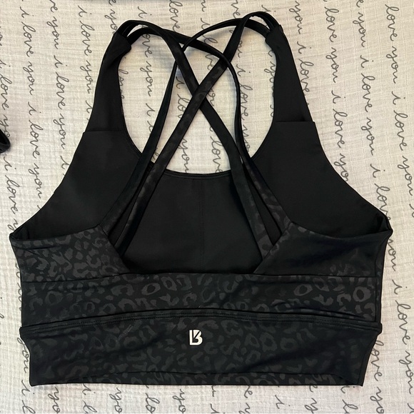 Buffbunny Black Leopard Print Rosa v2 Sports Bra Size Large - Picture 2 of 3
